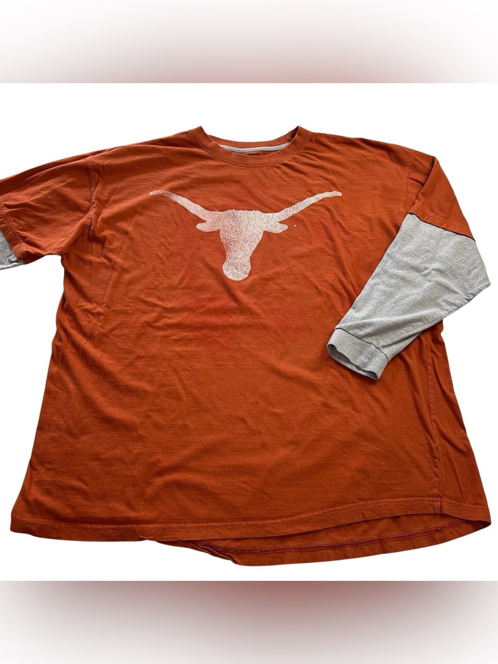 VTG Y2K Majestic Texas Longhorns Men’s Layered Long Sleeve Shirt Orange size 4XL